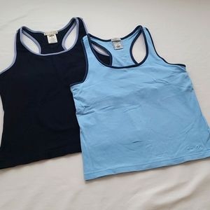Old Navy Perfect fit Stretch Racerback Workout Tank Tops LOT OF 2 Size M
